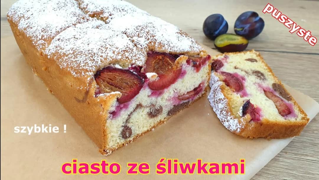 Pyszne ciasto puchatek ze śliwkami - prosty przepis krok po kroku